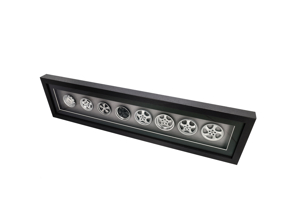 Collection de 6 jantes Porsche Art - Coffret encadré à l'échelle 1:8